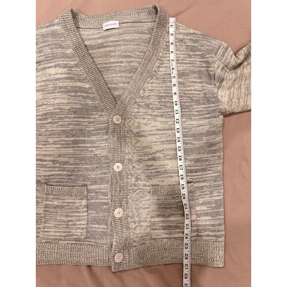 John Elliot Juke Cardigan Cotton Heavy Chunky Fisherman Rib Knit Mens S (1) Gray - Picture 8 of 8